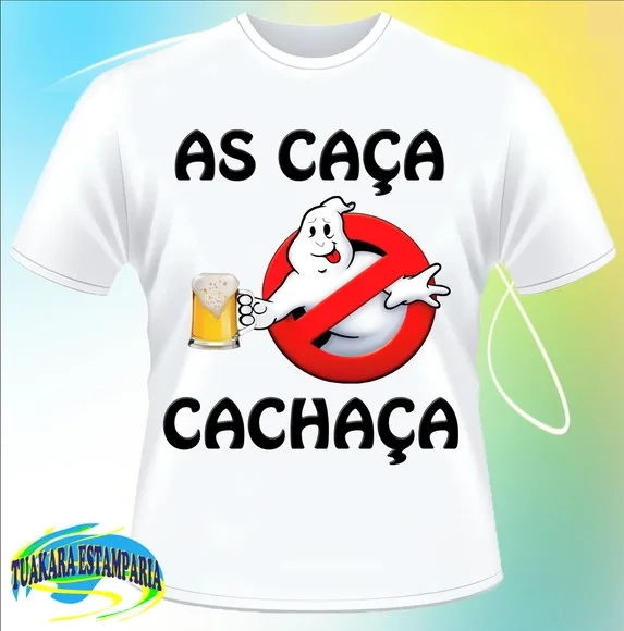 CAMISETA DIVERTIDA AS CAÇA CACHAÇA