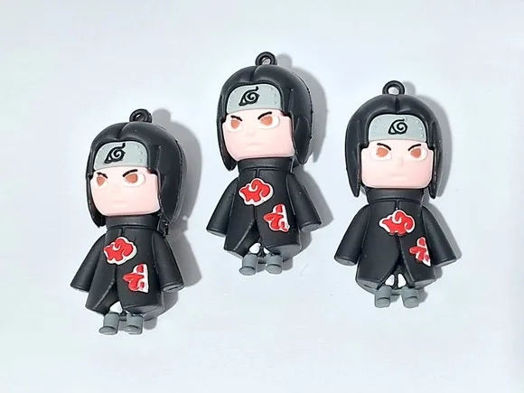 Pingente Anime Naruto 3d Emborrachado Pacote com 2 Unidades
