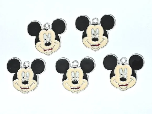 Pingente Mickey Metal Pacote com 6 Unidades
