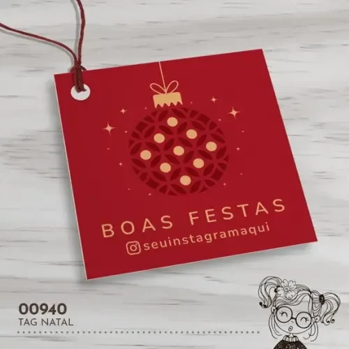 Tag Quadrada Natal - 00940