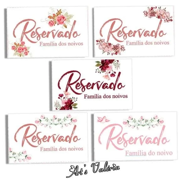 Plaquinha de Mesa Reservado