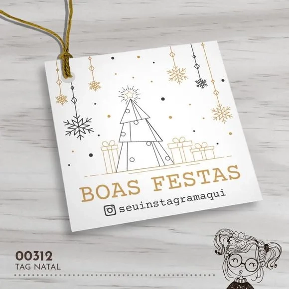 Tag Quadrada Natal - 00312