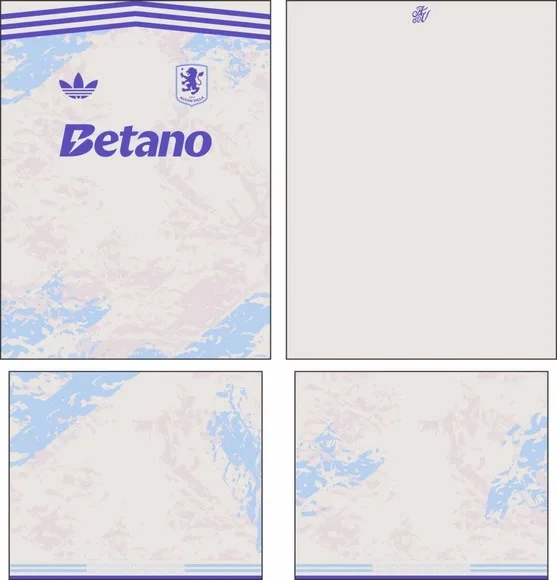 Arte Vetor Camisa Aston Villa Terceira 2025-2026 R$15,00