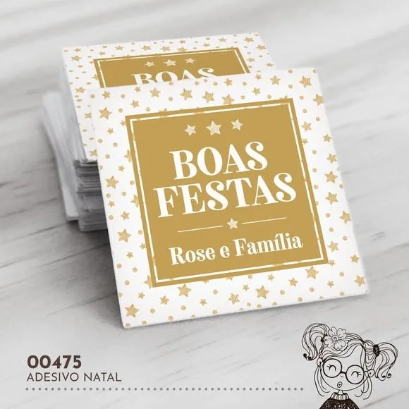 Adesivo Quadrado Natal - 00475
