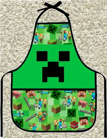 Avental Infantil Minecraft Creeper