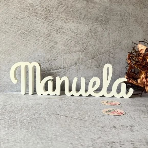 Linha Cursiva -letras Decorativas em mdf Quarto de Bebê