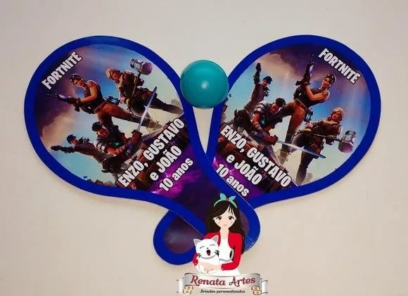 Raquetes de Ping Pong Personalizadas Tema Fortnite