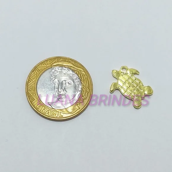 Pingente Mini Tartaruguinha - pct c/10 unid