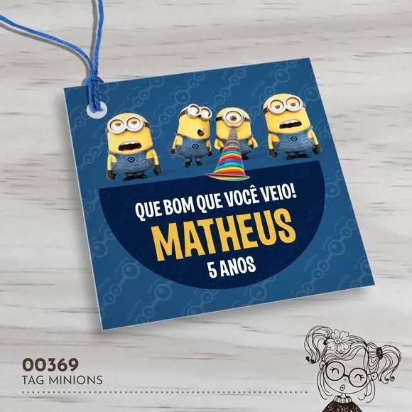 Tag Quadrada Minions - 00369
