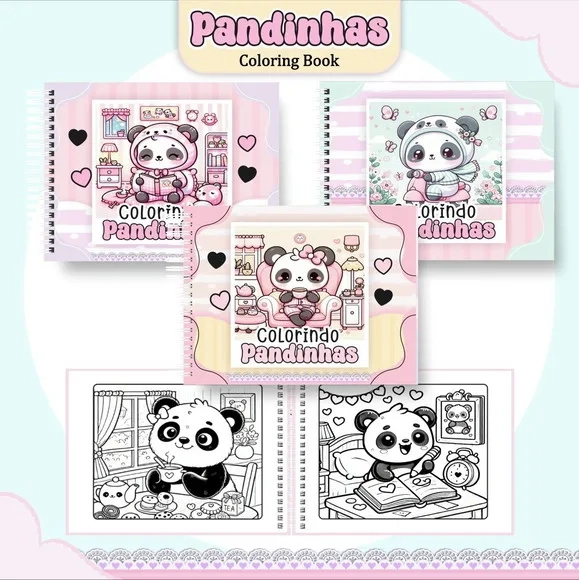 Livro de Colorir A5 com 50 Folhas