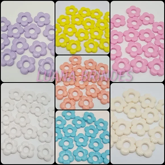 Florzinhas Coloridas - 2cm - pct c/ 50 unidades