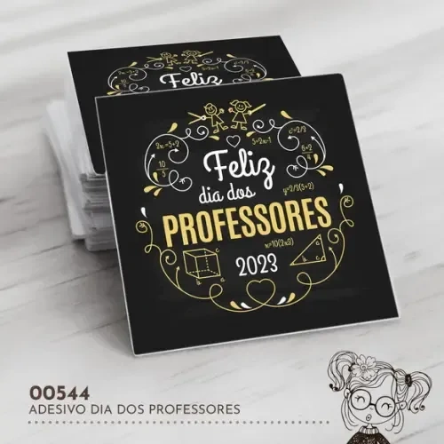 Adesivo Quadrado Dia dos Professores - 00544