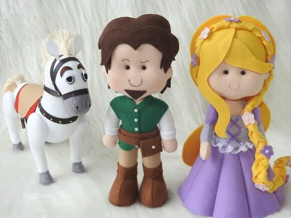 Kit Rapunzel em Feltro do Filme Enrolados