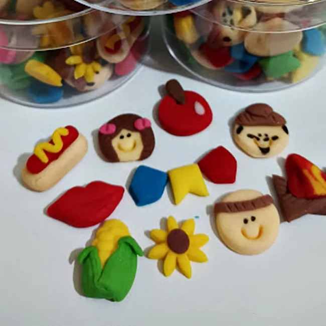 Box 40 Mini Confeitos Festa Junina para decorar doces