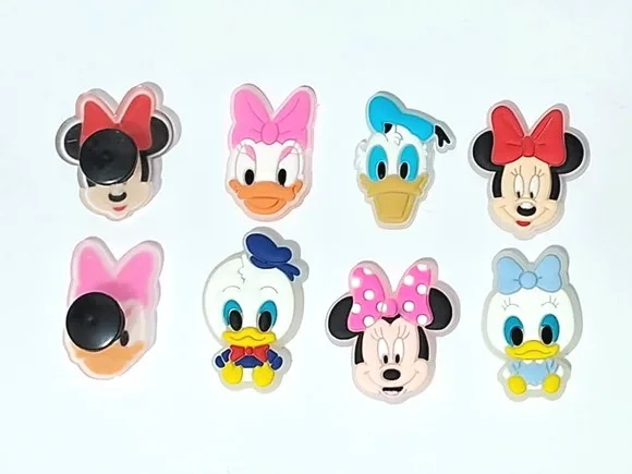 Pins de Crocs Minnie Fluorescente 3cm Pacotes com 6 Unidades