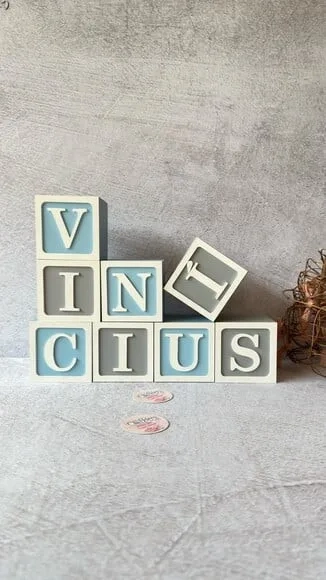 Cubos 8x8cm Decoração Bebê