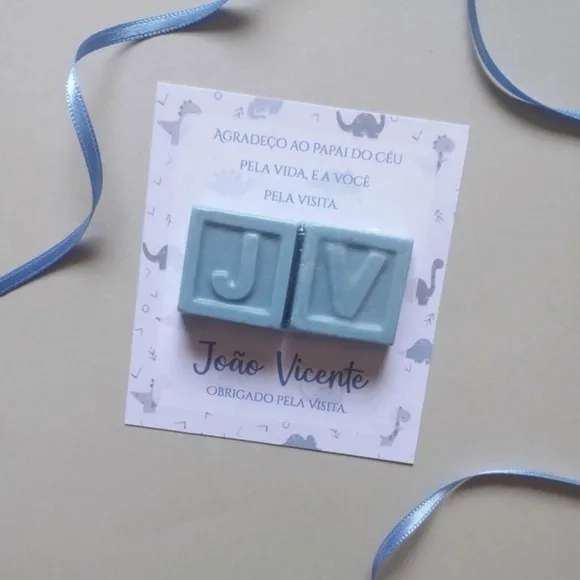 Card Sabonete Letras 2,8 cm (2 Letras)