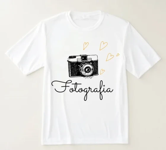 Camiseta Fotografia Estilo Vintage com Toque Romântico