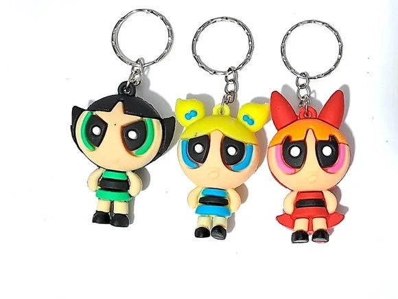 Chaveiro Meninas Super Poderosas 5cm Pacote com 3 Unidades