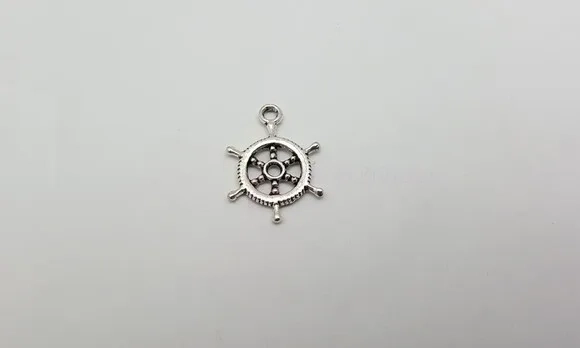 Pingente de Leme em Metal Prateado de 1,9cm - 20 Unidades