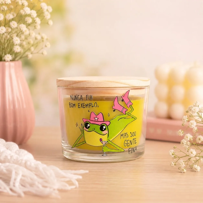 Vela Aromática no Copo Personalizadas