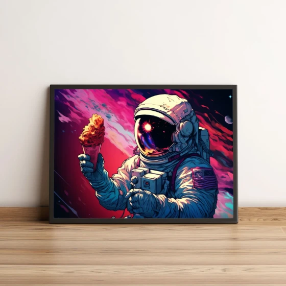 Quadro Astronauta Com Sorvete 31