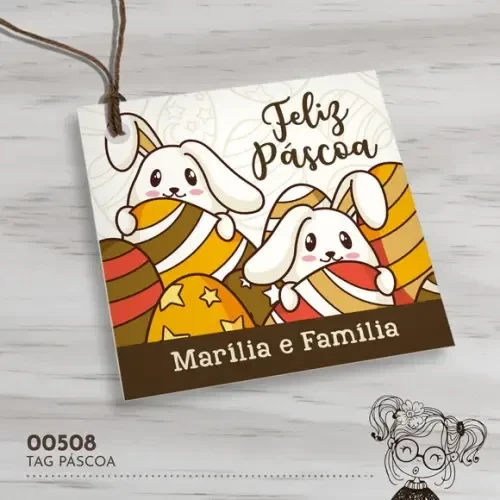 Tag Quadrada Páscoa - 00508