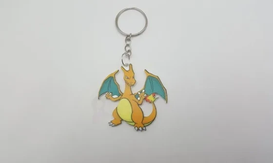 Chaveiro Pokémon Charizard em Acrílico Uv