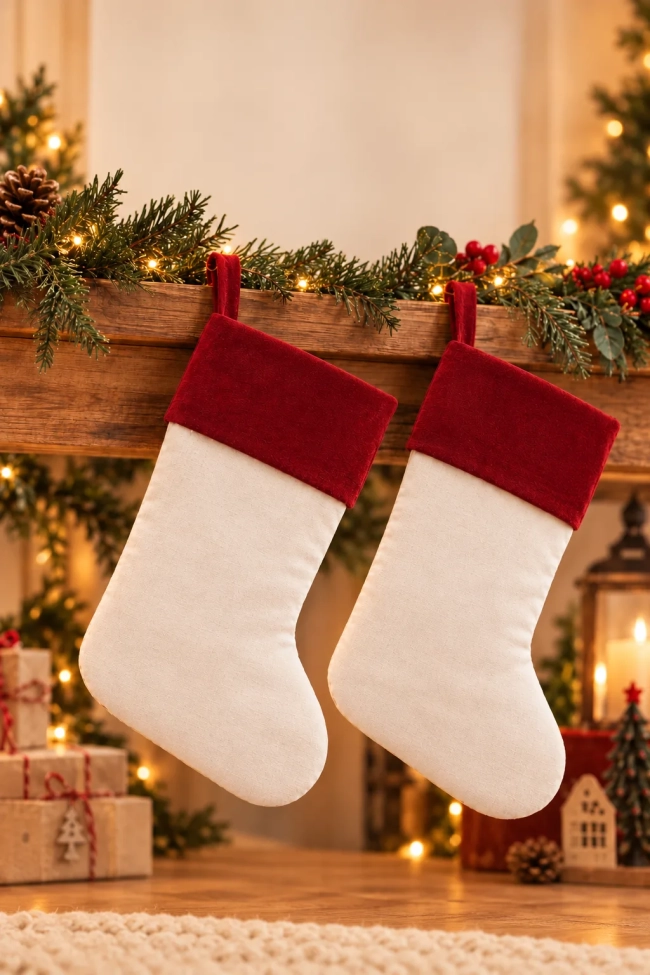 Meia de Natal Decorativa