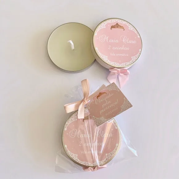 Lembrança aniversário Vela Aromática realeza