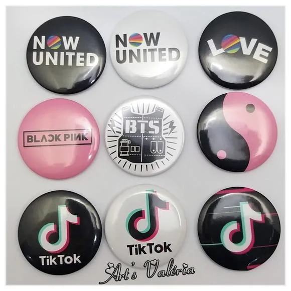 Bóton Black Pink - 4,5cm