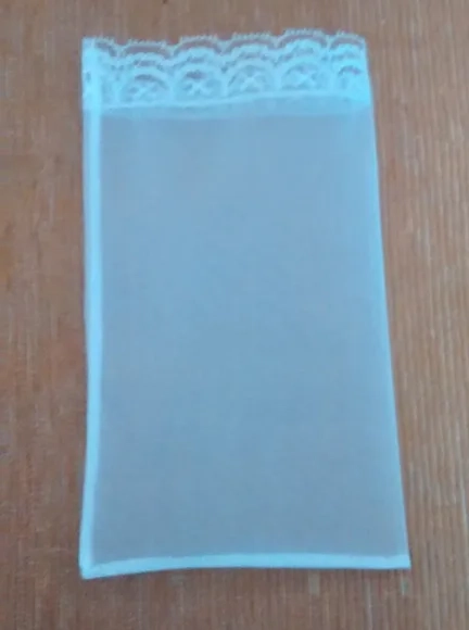 Saquinhos Organza Tunil com Renda 15x 25 - Pacote C/80 Unids