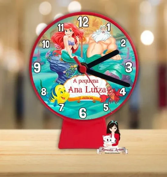 Relógio de Mesa a Pequena Sereia Ariel