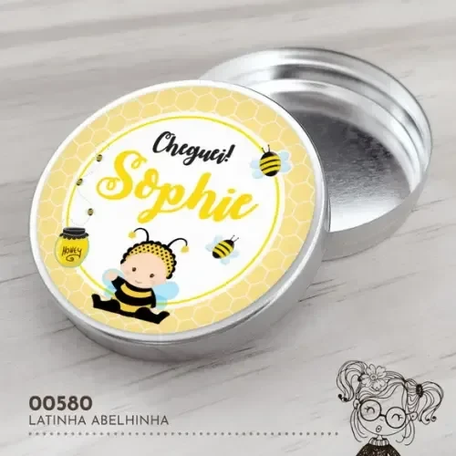 Latinha Adesivada Abelhinhas - 00580