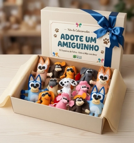 Chaveiro em feltro Bluey
