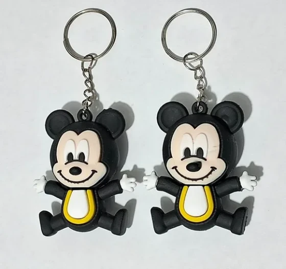 Chaveiro Mickey 5,5cm Emborrachado 2 Unidades