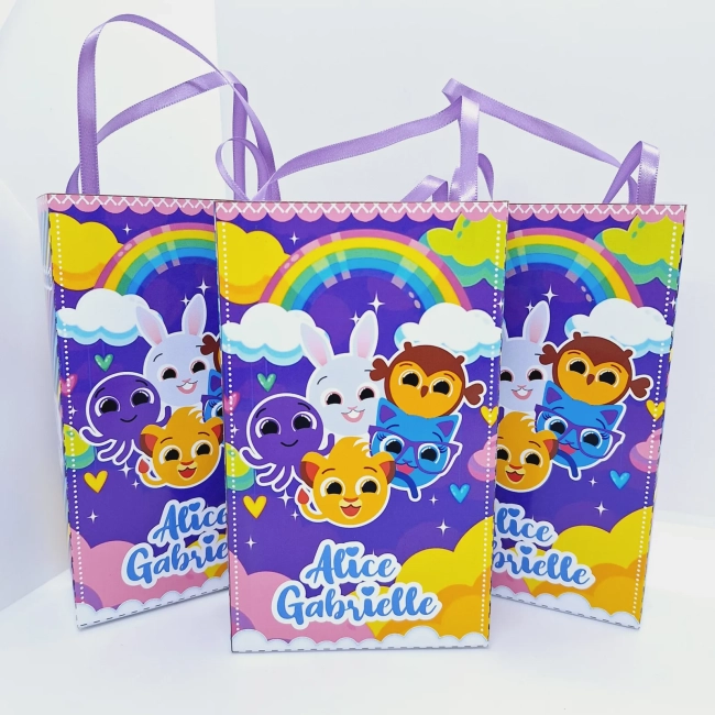 PEGUE E MONTE - Sacolinha Surpresa Personalizada BOLOFOFOS LILÁS