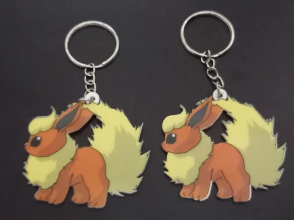 Chaveiro Pokémon Eevee Evolution Acrilico Uv- 3 Unidades