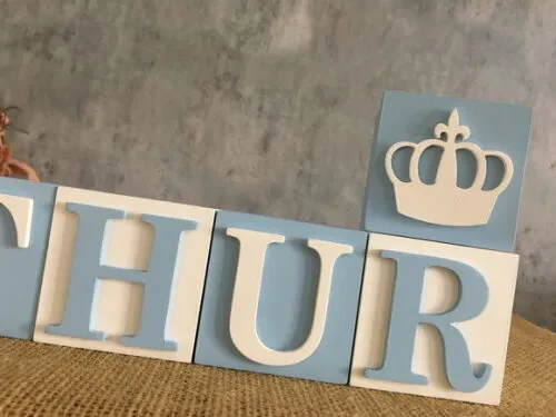Cubos 6x6cm Decoração Bebê Príncipe
