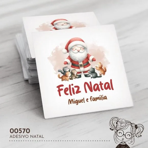 Adesivo Quadrado Natal - 00570