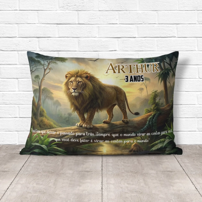 Almofada Personalizada lembrancinhas do Leão