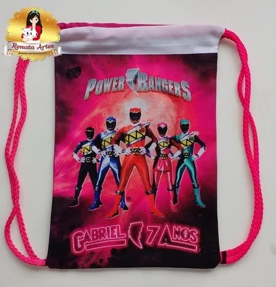 Mochila Power Rangers Rosa