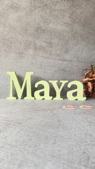 Nomes de Mesa em mdf Linha Letras de Forma - Bebê