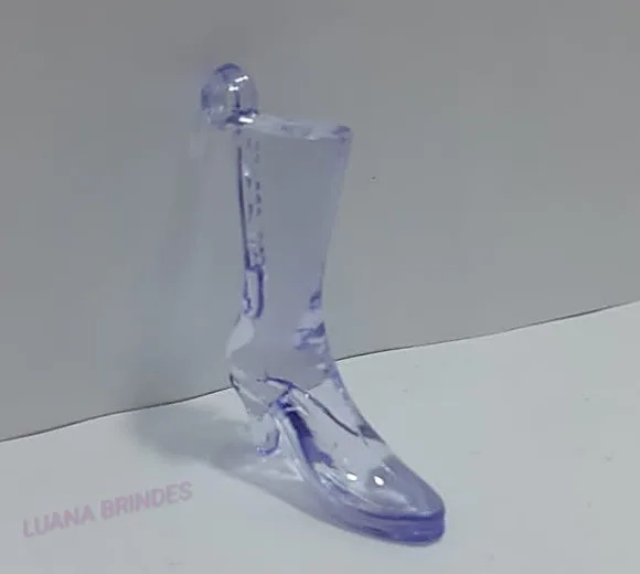 Pingente Botinha Azul de Acrílico 4,3cm Pct 10 Unidades