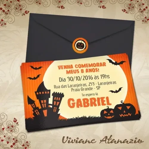 Convite Halloween - 00341