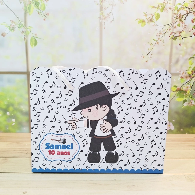 Sacolinhas Personalizadas MICHAEL JACKSON - PEGUE E MONTE - Decoração de Festa | Lembrancinhas | Aniversário | Personalizados