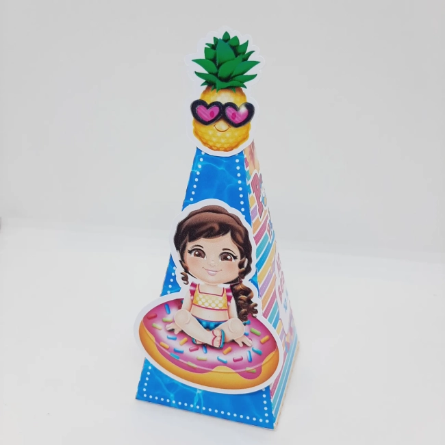 PEGUE E MONTE - Kit Festa POOLPARTY MENINA - Decoração de Festa - Caixinhas Personalizadas
