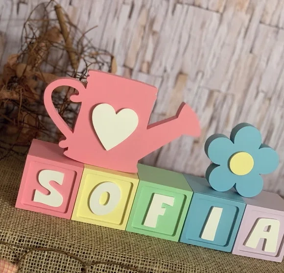 Candy Colors - Cubos 6x6cm + Regador + Flor
