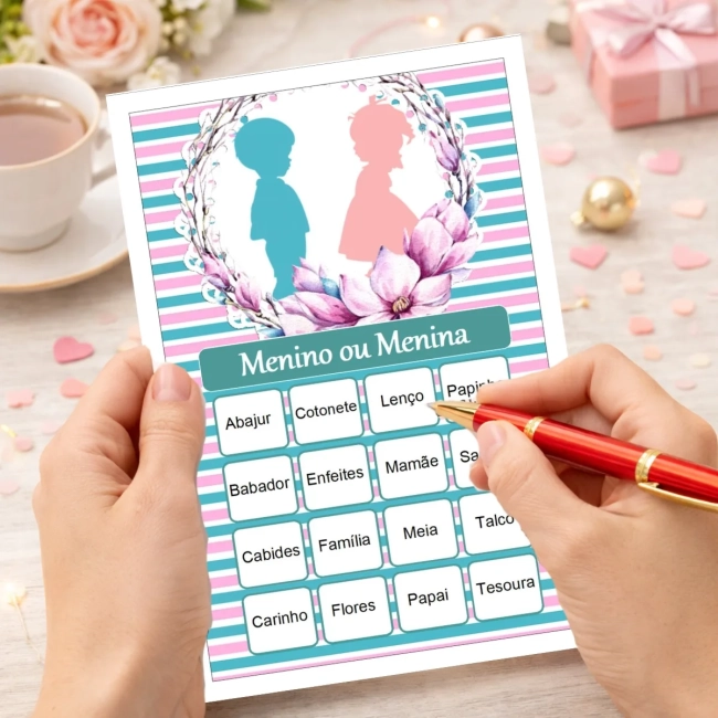 Bingo Chá Revelação PDF Para Imprimir