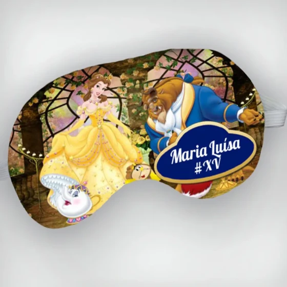 Mascara de Dormir personalizada da Bela e a Fera